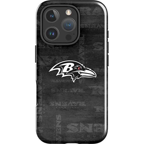 NFL Baltimore Ravens Black & White iPhone 16 Pro Impact Case
